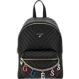 Guess Imiteret læder Rygsække Guess Chain Lattering Logo Backpack - Black
