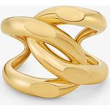Smykker Michael Kors MK Oversized Precious Metal-Plated Brass Curb-Link Cuff Gold