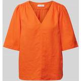 Marc O'Polo Orange Tøj Marc O'Polo Kurzarm-Bluse regular