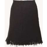 Chloé Sort Tøj Chloé Tweed Boucle Silk Cashmere Mini Skirt