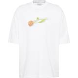 Topman Herre Tøj Topman Ekstremt oversized T-shirt med blomster-/frugtprint og bagpå hvid