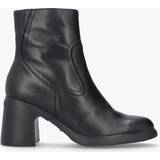 Wonders Høj hæl Sko Wonders Min Black Leather Block Heel Ankle Boots Colour: Black Leather