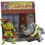 Ninjaer - Plastlegetøj Figurer Playmates Toys Turtles Mayhem Ninja Turtles Mutant Raphael Versus Rocksteady Battle Pack