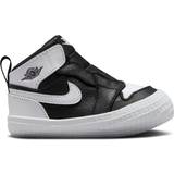Syntetisk Lær at gå-sko Nike Jordan 1 TDV - Black/White/White