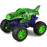 1:10 - Færdigsamlet Fjernstyret legetøj Amewi Green Crocodile Beast Big Monster Truck RTR 22479