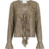 Blonder - Dame Overdele Neo Noir Aninka Lace Blouse - Taupe