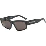 Balenciaga Unisex Solbriller Balenciaga Men's Eyewear BB0305S Black/Grey Black/Grey