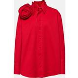 Valentino Rød Tøj Valentino Rosette Collared Shirt