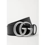 Gucci Tøj Gucci GG-buckle leather belt men Leather Black