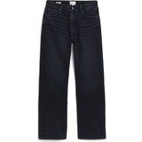 32 - Lang - Sort Bukser & Shorts River Island High Waisted Relaxed Straight Leg Jeans - Black