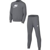 Piger Tracksuits Nike Junior Sportswear Crew Tracksuit - Smoke Grey/White/White