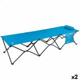Aktive Folding bed Blue Camping 178 x 62 x 38 cm 178 x 38 x 62 cm 2 Units