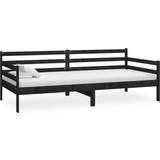 2 personers - Daybeds Sofaer vidaXL Day Bed Black Sofa 204cm 2 personers