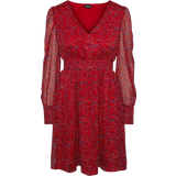 Genanvendt materiale - Rød Kjoler Pieces Mynte Short Dress - Barbados Cherry