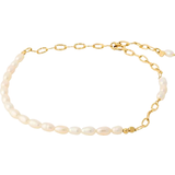 Hvid Ankellænker Pernille Corydon Seaside Anklet - Gold/Pearls