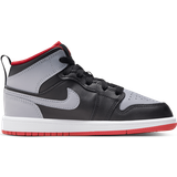 Jordan 1 red black Nike Jordan 1 Mid PS - Black/Fire Red/White/Cement Grey