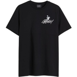 H&M Jersey Overdele H&M Regular Fit Printed T-shirt - Black