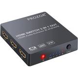 HDMI-Switch - USB B micro Kabler Prozor SGM-168 3xHDMI - Optical/HDMI/3.5mm/Power Micro USB B Switch F-F
