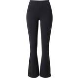 Dame - Polyester Strømpebukser & Stay-ups Nike Sportswear Chill Knit Women's Tight Mini-Rib Flared Leggings - Black/Sail