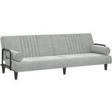 Sofa bed vidaXL Sofa Bed With Armrests Light Grey Sofa 205cm 2 personers
