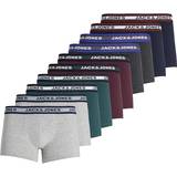 Multifarvet - One Size Tøj Jack & Jones Trunks 10-pack - Green/Dark Grey Melange