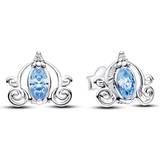Pandora Disney Cinderella's Carriage Stud Earrings - Silver/Blue