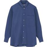 Aiayu Shirt Japan Seersucker, Mix True Blue