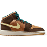 Nike Brun Sneakers Nike Jordan 1 Mid SE GS - Cacao Wow/Ale Brown/Twine/Luminous Green