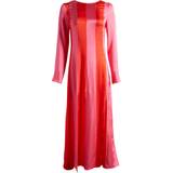 22 - Lange kjoler Topshop Stripe Long Sleeve Satin Maxi Dress