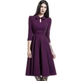 Firkantet - Fløjl - Lilla Tøj H&R London Glamorous Velvet Tea Dress Medium-length dress lilac