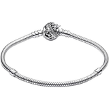 Pandora Disney Tinker Bell Clasp Moments Snake Chain Bracelet - Silver/Transparent