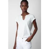 Zadig & Voltaire Bomuld Tøj Zadig & Voltaire Palmier Henley T-shirt white