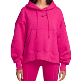 26 - Bomuld - Pink Overdele Nike Sportswear Phoenix Fleece Over-Oversized Pullover Hoodie Women's - Fireberry/Black