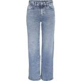 30 - Dame Jeans Noisy May Yolanda Normal Waisted Wide Leg Jeans - Light Blue Denim