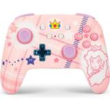 Pink Spil controllere PowerA Enhanced Trådløs Controller til Nintendo Switch Princess Peach Plaid Gamepad Nintendo Switch