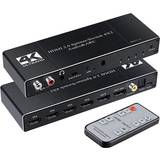 3,5 mm - HDMI-Switch - Hun – Hun Kabler Nördic SGM-154 4X2 with Audio Extractor and ARC HDMI Switch