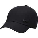 Nike Dame Kasketter Nike Dri-FIT Club Unstructured Metal Swoosh Cap - Black/Metallic Silver