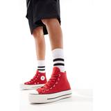 Converse Rød Sko Converse Lift Røde sneakers med chunky snørebånd