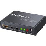High Speed (4K) - Hun – Hun Kabler Nördic SGM-174 Audio Extractor HDMI - HDMI/Optical/3.5mm/RCA Stereo Adapter F-F