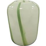 Grøn Vaser striber 12x16 grøn Vase 12cm