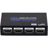 HDMI-Switch - USB B micro Kabler Nördic SGM-152 4xHDMI - HDMI 1.4/Micro USB B Power Splitter F-F