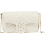Gucci Håndtasker Gucci GG Marmont Leather Super Mini Bag - White