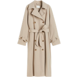 H&M Dame Frakker H&M Double-Breasted Trench Coat - Beige