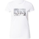 Batik - Dame Overdele Armani Exchange Sequin Logo T-shirt - White