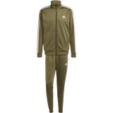 Polyester - XXS Jumpsuits & Overalls adidas Men Sportswear Basic 3-Stripes Tricot Tracksuit - Olive Strata