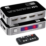 HDMI-Switch - Hun – Hun - Sølv Kabler Nördic SGM-142 2.0b HDMI Switch with Audio Extractor & ARC 4xHDMI - HDMI/Optical/3.5 F-F