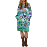 12 - Multifarvet Kjoler Nümph Atlas New Dress - Pine Green