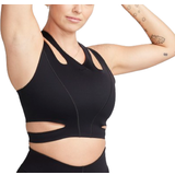 Cut-Out - Peplum - Sort Tøj Nike FutureMove Women's Light Support Non Padded Strappy Sports Bra - Black/Clear