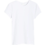 48 - Polyamid - Slim Overdele H&M Fitted T-shirt - White