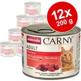 Animonda Carny Sparepakke: 24 200 Adult kattemad Okse, kalkun & kanin